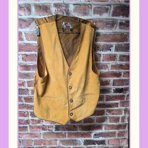 Territory Ahead Suede Vest L | Brown Leather Button Down Western Heritage
